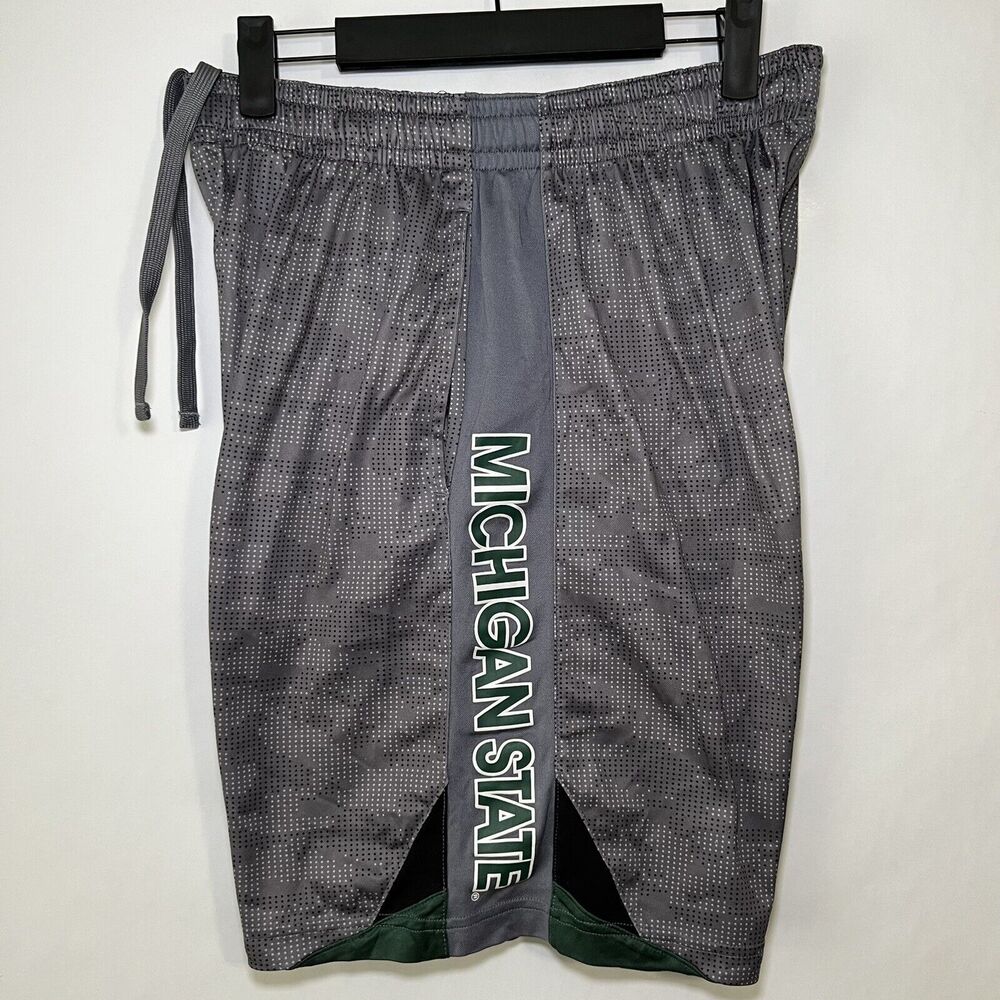 Michigan State Pro Edge Basketball Shorts Mens Size Medium Gray Camo 28x10